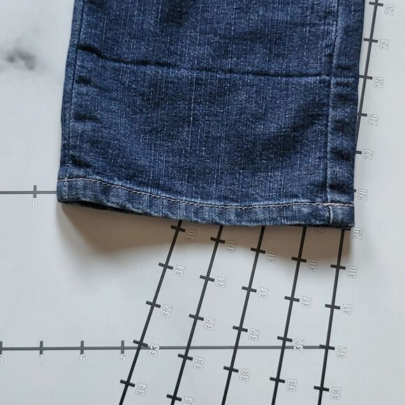 Calvin Klein Jeans Womens 6 Blue Pants Dark Relaxed Stretch Y2K Denim - Picture 9 of 9